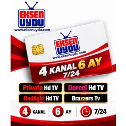 4 Kanal 6 Ay Kart - Kartlı Uydu Alıcılar ve Modüller İçin